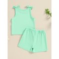 thumbnail image 4 of Suealasg Toddler Girls Summer Clothes 1T 2T 3T 4T 5T Short Sleeve Letter Print Tank Tops + Shorts Kids Baby Girls Outfits Sets, 4 of 7