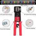 thumbnail image 3 of shiyou-TAIWAIN CAT6 Crimping Tool Set Crimper RJ45 CAT5 Crimp Tool Kit, Network Cable Repair Maintenance Ethernet LAN Cutter Tool for Punch Down Crimper, Wire Stripper 50 Connectors&Covers(Orange), 3 of 4