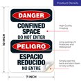 thumbnail image 2 of Confined Space Do Not Enter Bilingual Sign, OSHA Danger Sign,, 2 of 8