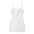 thumbnail image 3 of HH TRAF Vestido de verano para mujer, con encaje, empalme, decoración, liso, de dos colores, elegante, sin mangas, espalda descubierta, con cremallera, sexy, 3 of 4
