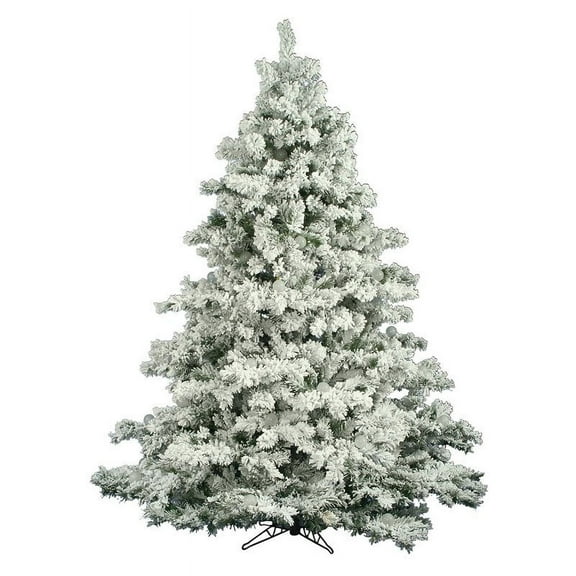Vickerman Unlit 3' Flocked Alaskan Artificial Christmas Tree
