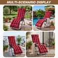 thumbnail image 3 of YEERSWAG 67x21x3 inch Outdoor Chaise Lounge Cushions, Non Slip Lounge Chaise Cushion High Back Indoor Rocking Chair Padded with Ties, Red, 3 of 8