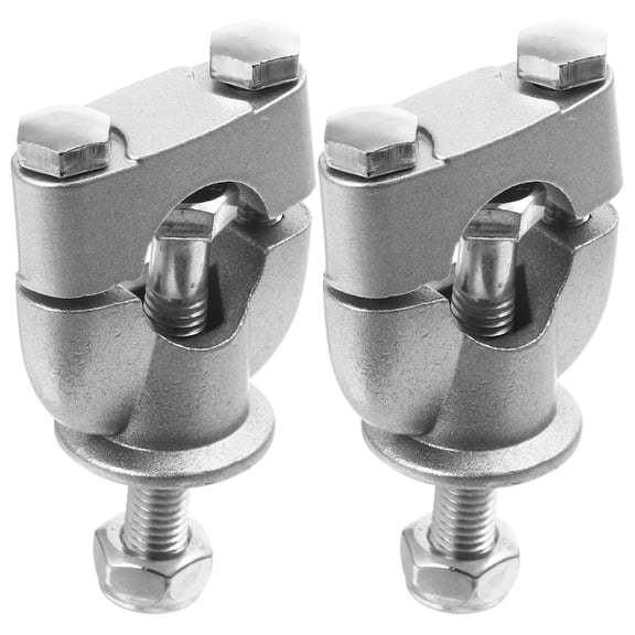 FRCOLOR 2 Pcs Motorcycle Accessories 7/8 Handlebar Riser Clamp Clamps Mount Silver