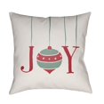 thumbnail image 2 of Surya  Joy Square Throw Pillow - Red - Green & White, 2 of 2