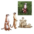 thumbnail image 3 of Esquirla 3x Meerkats Figure Simulation Playset Wild Animal Action Figure Desktop Ornament, 3 of 8