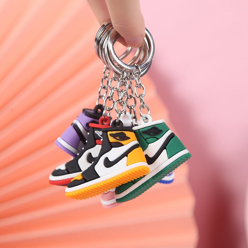 Mini air jordan shoe keychain sales