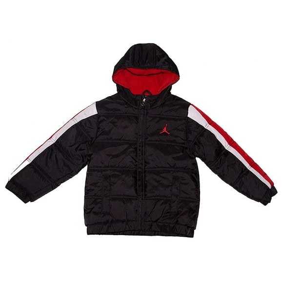 Nike Air Jordan Boys Puffer Bubble Jacket Black/Red 6