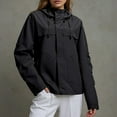 thumbnail image 4 of Rain Jacket for Women Men Fall Outdoor Windproof Waterproof Lightweight Breathable Zip Up Hooded Jackets Windbreaker, 4 of 7