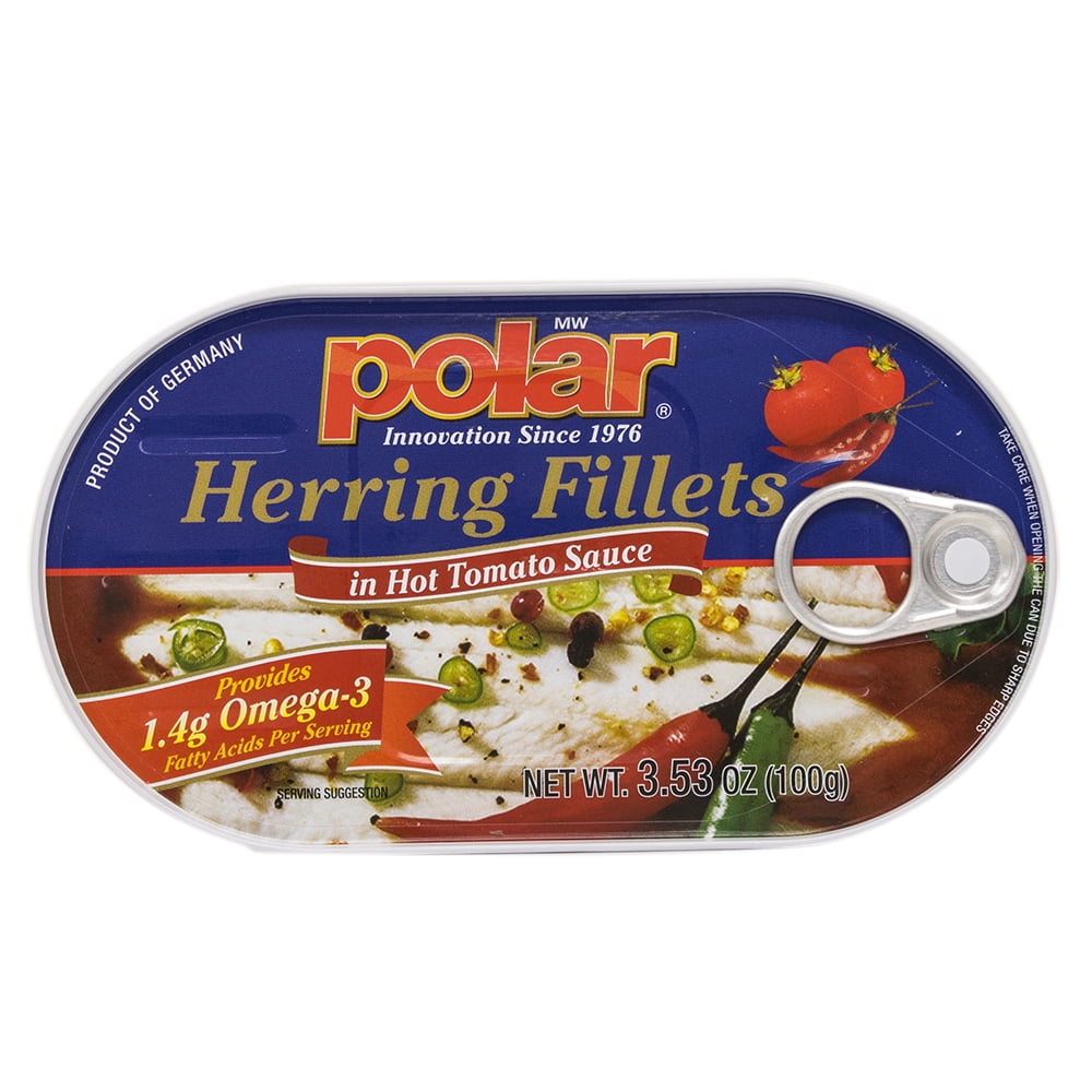 Polar Herring in Hot Tomato Sauce 3.53 oz. (Pack of 18)