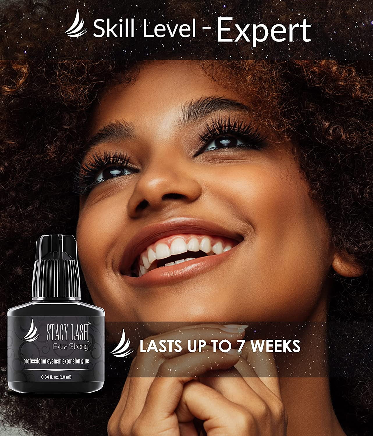 Buy Stacy Lash Extra Strong Adhesive (0.34 fl.oz / 10 ml) / Black