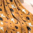 thumbnail image 3 of Halloween Ghosts Pumpkins and Spider Webs Blanket,Comfortable Soft Flannel Throw Blanket,All Season,Warm Lightweight Blankets for Sofa Bed Couch Living Room Chair,50"x60", 3 of 4