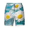 thumbnail image 5 of Rocae Daisy Flowers for Men's Swim Trunks Quick Dry With Two Side Pockets and One Lined Patch PocketLarge, 5 of 9