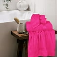 thumbnail image 3 of BELIZZI HOME Ultra Soft 6 Pack Cotton Towel Set, Contains 2 Bath Towels 28x55 inch, 2 Hand Towels 16x24 inch & 2 Wash Coths 12x12 inch, Ideal Everyday use, Compact & Lightweight - Hot Pink, 3 of 7
