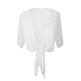 thumbnail image 5 of Women's Soft Chiffon Shawl Wraps For Evening Dress Wedding Cape Flapper Winter Cardigan Sweaters for Women 3x Sweaters for Women Sweaters for Women Tie Front Summer Light Weight Cardigan Cardigans for, 5 of 7