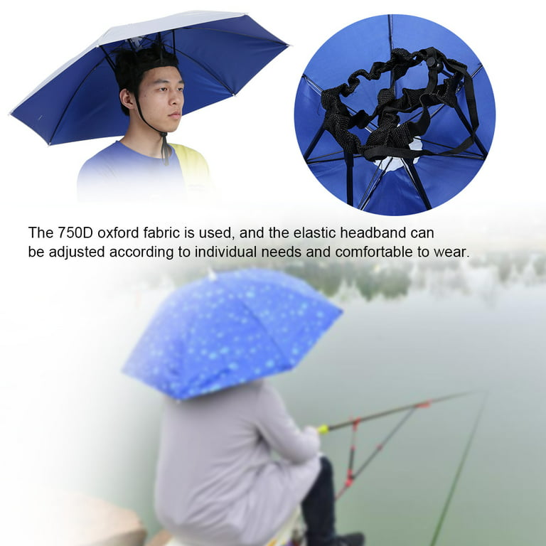Silvery Layer Windproof Rainproof Fishing Umbrella Hat Head - Temu  Philippines