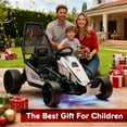 thumbnail image 6 of 24V 8.5 MPH Electric Go Kart for Kids, 400W Powerful Drift Kart w/ Front EVA Wheel & Metal Frame, Ride on Toy w/ Music & Lights, Suspension, 2 Speed, 5 Point Harness, Crazy Cart for Ages 6+, Black, 6 of 8