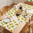 thumbnail image 5 of Sunflower Placemats Set of 4 Yellow Summer Floral Watercolor Place Mats Indoor Wipeable Table Mats Washable Cloth Dining Table Placemats for Kitchen Holiday Party Home Decor 13x19 Inch, 5 of 9
