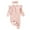 A-Pink110, variant on JAJAHO Baby Girl Clothes Romper Heart Print Ribbed Button Up Long Sleeve Jumpsuit With Headband Toddler Valentine's Day 2PCS Set Trendy Outfit