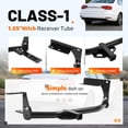 thumbnail image 3 of KOJEM Trailer Tow Hitch 2 Inch Receiver Compatible with 2005-2018 Volkswagen Jetta Sedan 2010-2014 Volkswagen Golf Wagon, 3 of 9