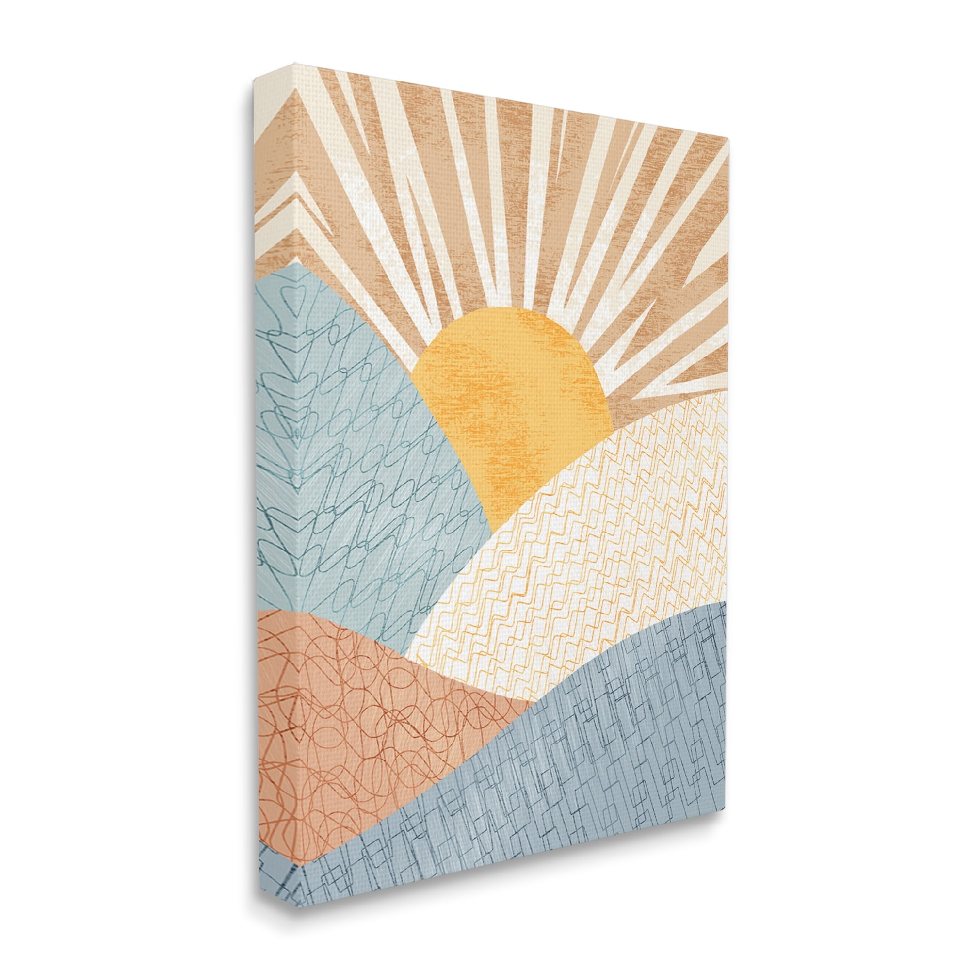 Stupell Industries Kids' Bold Sun Sunrise Rolling Hills Abstract Patterns, 24 x 30, Design by Ziwei Li