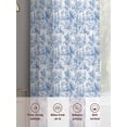 thumbnail image 5 of Blue Botanical Sheer Curtains 108 Inch Length 2 Panels Set, Watercolor Rustic Tree Abstract Voile Window Treatment Semi Sheer Long Curtains Drapes for Bedroom/Living Room/Kitchen 52"x108"x2, 5 of 7