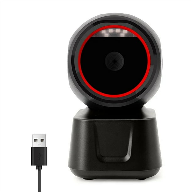 Escáner de Código de Barras con Cable QR 1D 2D Lector de Detección Automática Lector de Código de Barras de Escritorio USB