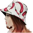 thumbnail image 2 of XINQIHANG Unisex Print Double Side Wear Reversible Bucket Hat, 2 of 5