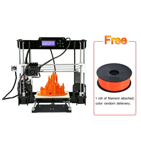 Anet A8 Upgraded High Precision Desktop 3D Printer i3 DIY Kits with 8GB Memory Card & 1 Roll of PLA (Best Upgrades For Anet A8)