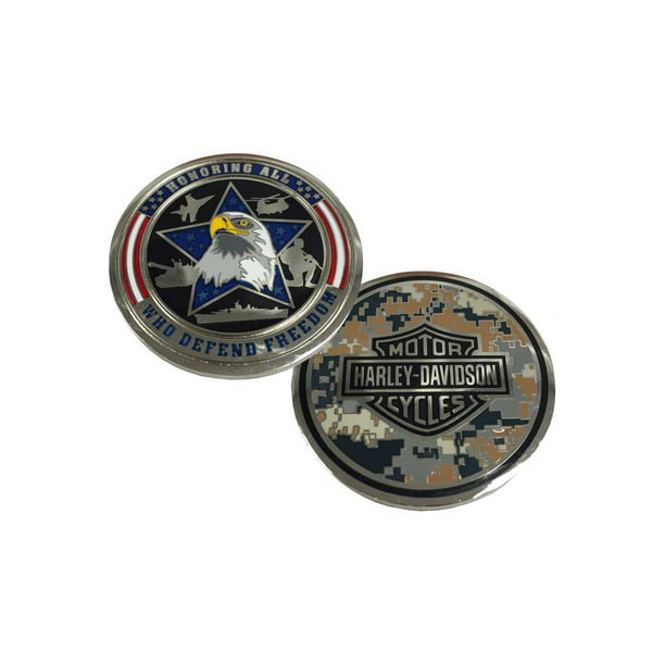 Harley-Davidson Honoring Freedom Military Challenge Coin, Silver ...