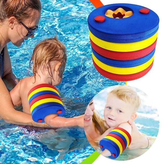 PEONAVET Arm Floaties for Toddlers, Foam Swimming Armbands Pool Float, EVA Foam Arm Float Ring Swimming Education Toy for Kids Up to 50% off