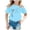 Blue, variant on Toddler Shirts Girls 5t Cartoon Print Crew Neck Back To School Shirt Cotton Tee Tops Preppy Girls' Tops, Tees & Blouses, 2-4 Years, Pink