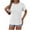 White Womens Plus Size Tops Clearance, variant on BSDJILFG Waffle Knit Shirts for Women Summer Basic T-Shirt Soft Comfort Solid Color Short Sleeve Round Neck Work Tops with Pockets
