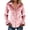 Pink, variant on Klisyaur Womens Button Down Jackets Velvet Collared Long Sleeve Slim Cardigans Casual Trendy Comfy Fall Winter Tops