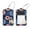 multicolored 3, variant on PhooArto Flower Hawk Moth Skull Pattern Luggage Tags with Stainless Steel Loop, 2 Pack Luggage Tag Holders for Travel Luggage Baggage Identifier