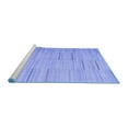thumbnail image 2 of Ahgly Company Machine Washable Indoor Square Abstract Blue Contemporary Area Rugs, 7' Square, 2 of 4