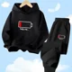 thumbnail image 3 of Conjunto de chándal de dos piezas para adolescentes de 2 a 13 años, sudadera con capucha y pantalones de chándal para primavera y otoño, ropa para niños, trajes deportivos, 3 of 5
