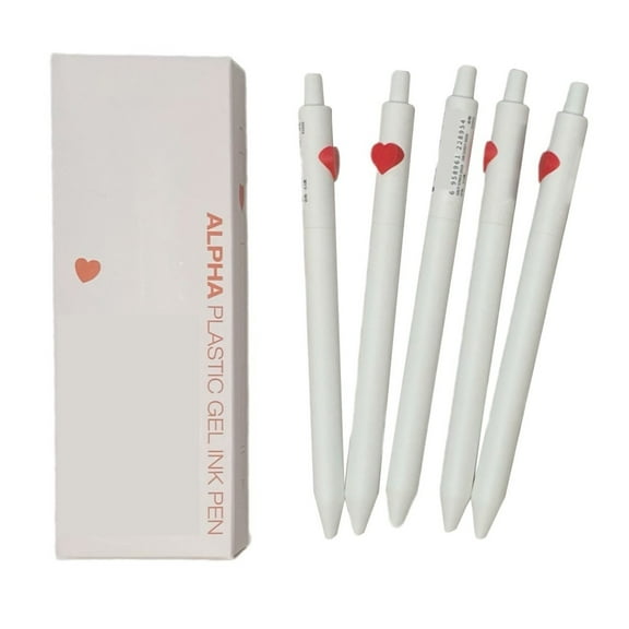 Heart Design Gel Pen (Creative Ballpoint, Simple Writer), Heart-Shaped Pen Inspires Love Notes, Love Creative Gel Pen Simple Black Pen Small Fresh, By Meiiso