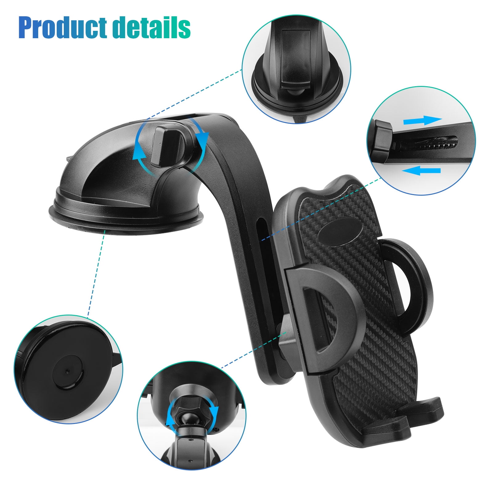 Details about   Universal Car Windshield Dashboard Suction Cup Mount Holder Stand for Cell Phone 