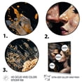thumbnail image 3 of Designart Black And Gold Couple Kissing Art II Canvas Wall Art, 3 of 5