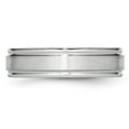 thumbnail image 4 of Cobalt Satin and Polished Ridged Edge 6mm Band, 4 of 5