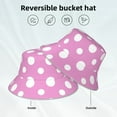 thumbnail image 2 of Balery Purple And White Polka Dot Sombreros para el sol para hombre y mujer, sombrero de pescador con UPF 50+, 2 of 6