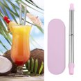 thumbnail image 4 of Telescopic Straw,Stainless Steel Collapsible Straw Stainless Steel Straw Portable Straw Smooth Operation, 4 of 13