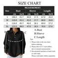 thumbnail image 4 of jinghuiyue Womens Polo Shirts Long Sleeve Waffle Knit Button Down Shirt Casual Loose Fit V Neck Tunic Tops M, 4 of 4