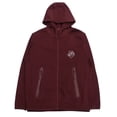 thumbnail image 1 of Pink Dolphin Men's Wave Zip Up Activewear Hoodie Jacket (X-Large, Burgundy/White), 1 of 3
