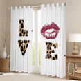 thumbnail image 2 of Homewish Female Men Women Safari Cheetah Print Curtains Pack of 2 (42x84 Each),Brown Red Curtains Blackout,Jungle Wildlife Leopard Print Bedroom Curtains,Luxury Bedroom Decor, 2 of 6