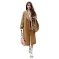 thumbnail image 2 of Abrigo de lana estilo otoño e invierno Abrigo de lana suelto estilo largo medio para mujer, 2 of 6