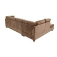 thumbnail image 5 of Pemberly Row 2 Piece Fabric Suede Reversible Sectional Set in Truffle Brown, 5 of 8