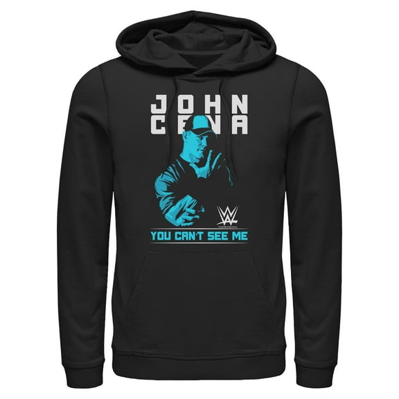 Mens WWE John Cena You Can't See Me Blue Lightweight Hoodie