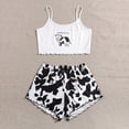 thumbnail image 1 of Conjunto de pijama con estampado de mariposa para mujer, ropa de dormir Sexy de talla grande, traje de Casa de 2 piezas, lencería para estar por casa, camisón de verano, 1 of 4