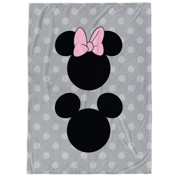 Minnie et Mickey Mouse Jeté Polaire en Peluche
